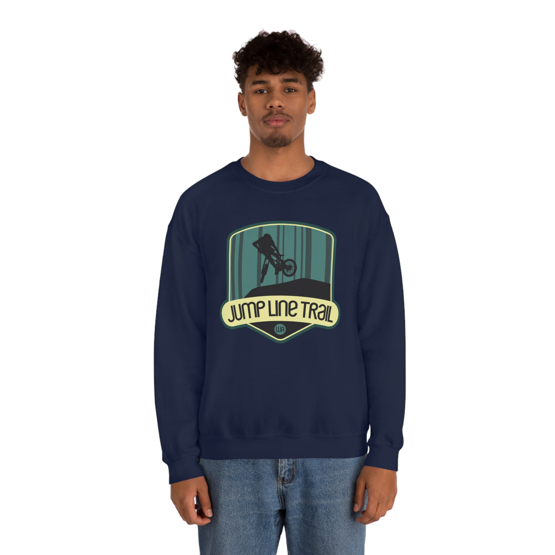 Jump Line Trail - Washington Unisex Heavy Blend Crewneck Sweatshirt