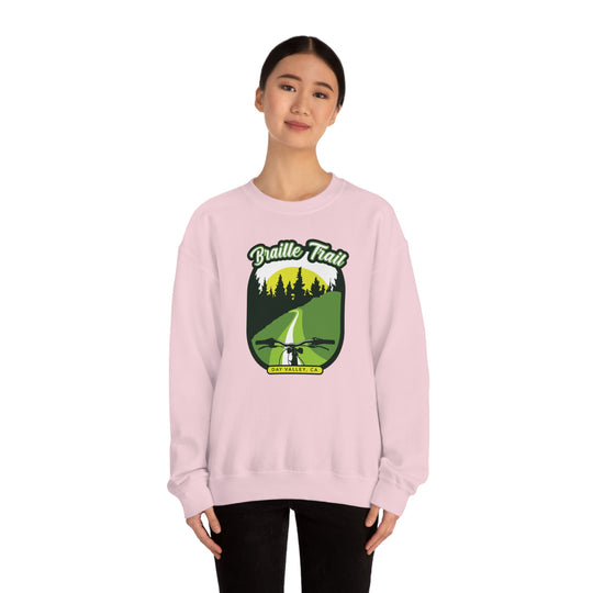 Braille Trail - Day Valley, CA Unisex Heavy Blend Crewneck Sweatshirt