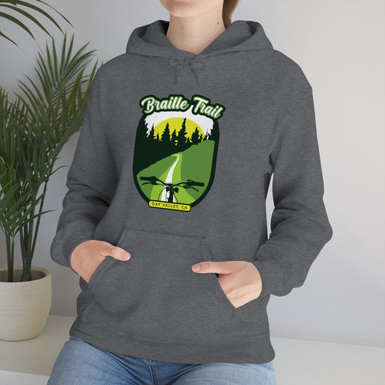 Braille Trail - Day Valley, CA Unisex Heavy Blend Hooded Sweatshirt