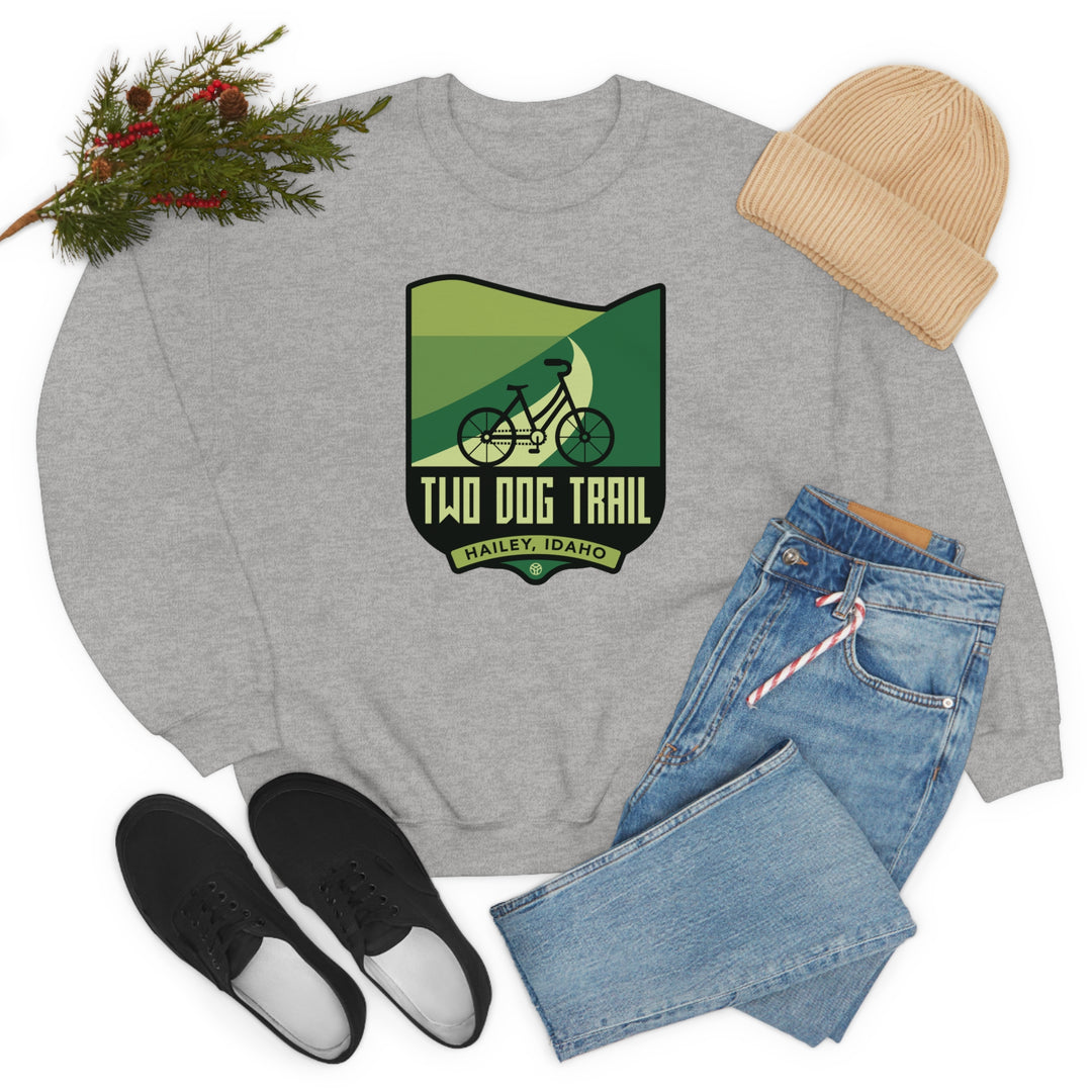 Two Dog Trail - Hailey, Idaho Unisex Heavy Blend Crewneck Sweatshirt