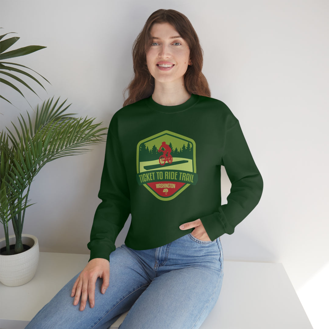 Ticket to Ride Trail - Washington State Unisex Heavy Blend Crewneck Sweatshirt