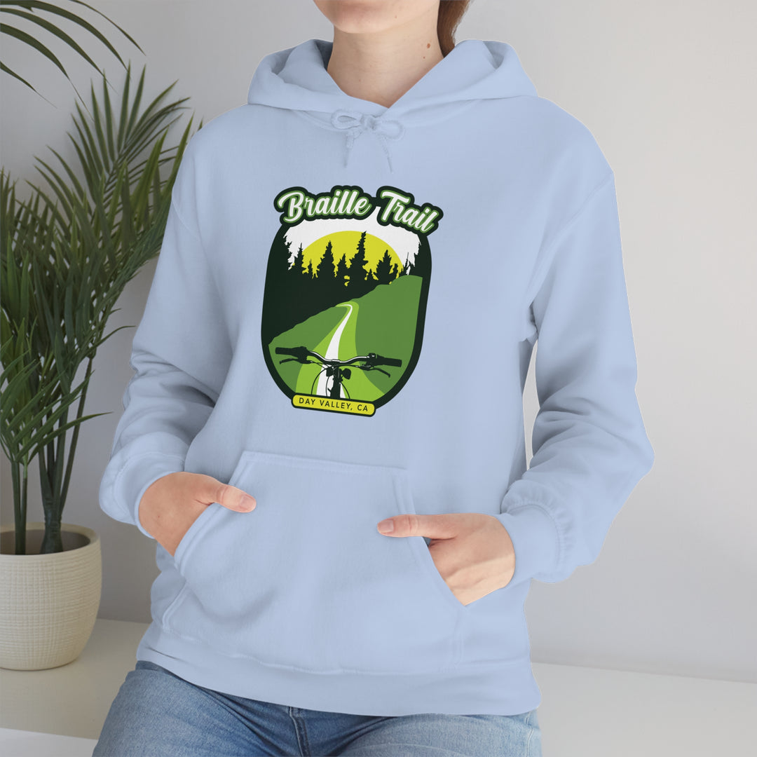 Braille Trail - Day Valley, CA Unisex Heavy Blend Hooded Sweatshirt