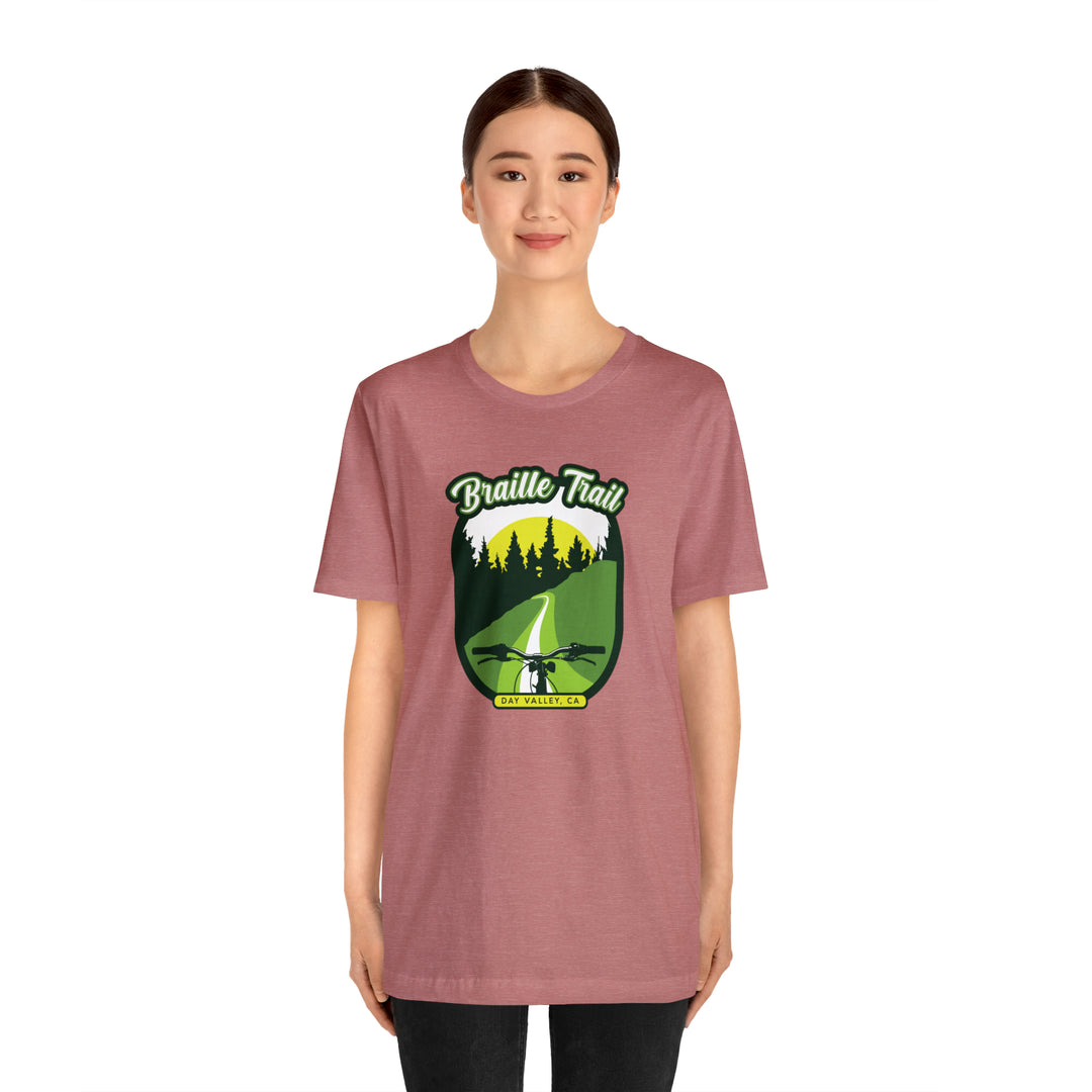 Braille Trail - Day Valley, CA Unisex Tee Shirt