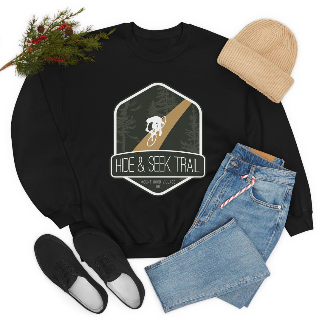 Hide and Seek Trail - Mount Hood Village, Oregon Unisex Heavy Blend Crewneck Sweatshirt