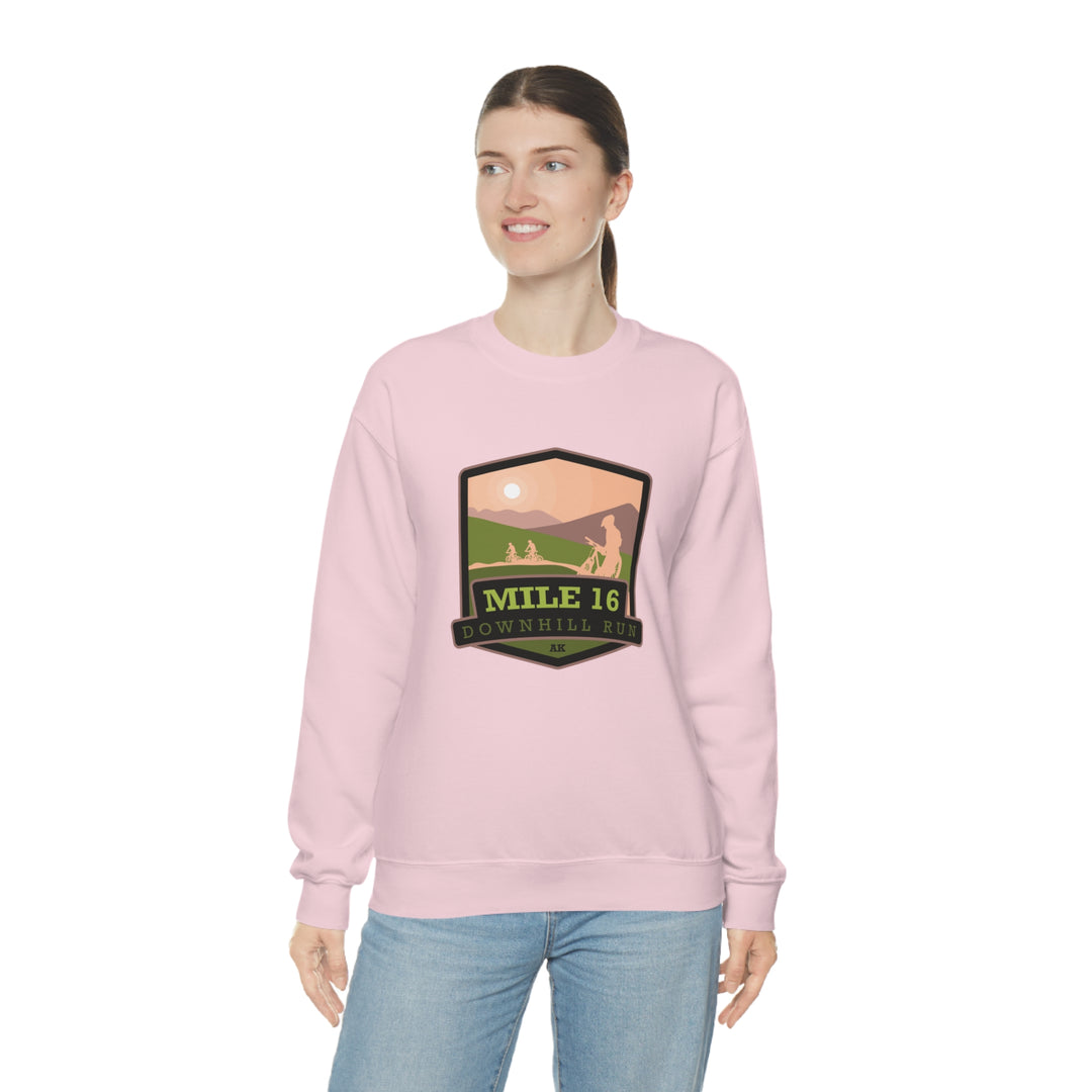 Mile 16 Downhill Run - Alaska Unisex Heavy Blend Crewneck Sweatshirt