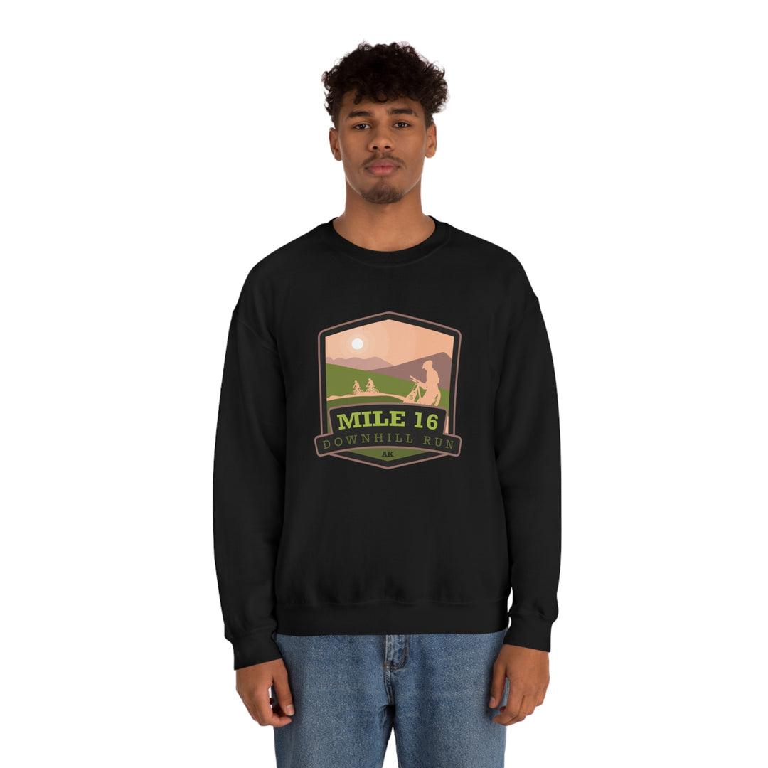 Mile 16 Downhill Run - Alaska Unisex Heavy Blend Crewneck Sweatshirt