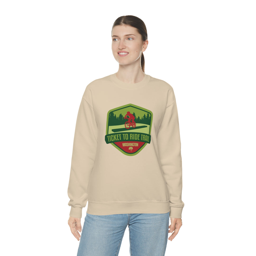 Ticket to Ride Trail - Washington State Unisex Heavy Blend Crewneck Sweatshirt