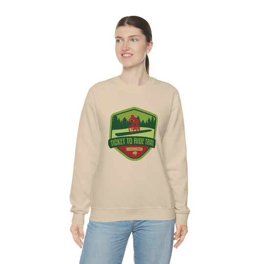 Ticket to Ride Trail - Washington State Unisex Heavy Blend Crewneck Sweatshirt