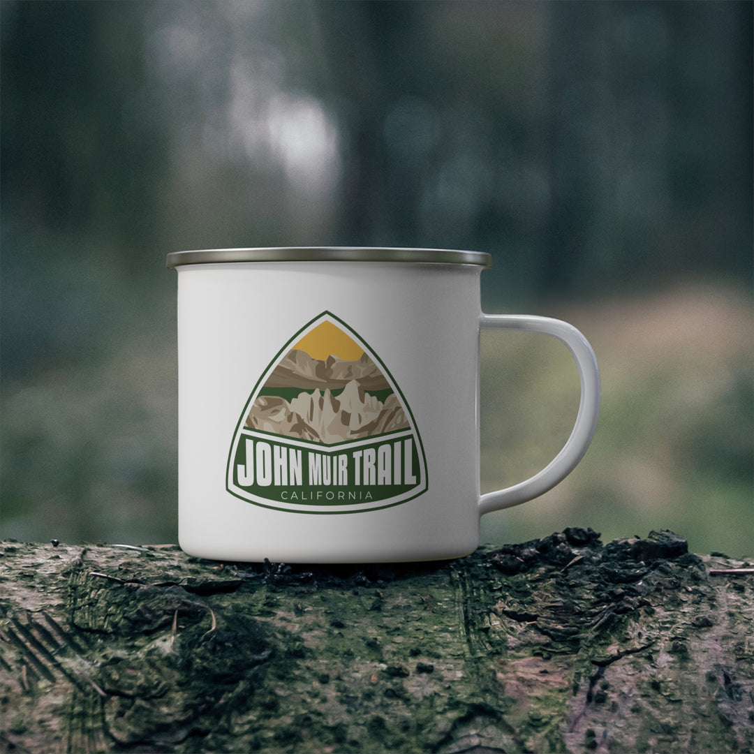 John Muir Trail Enamel Camping Mug California hiker gift