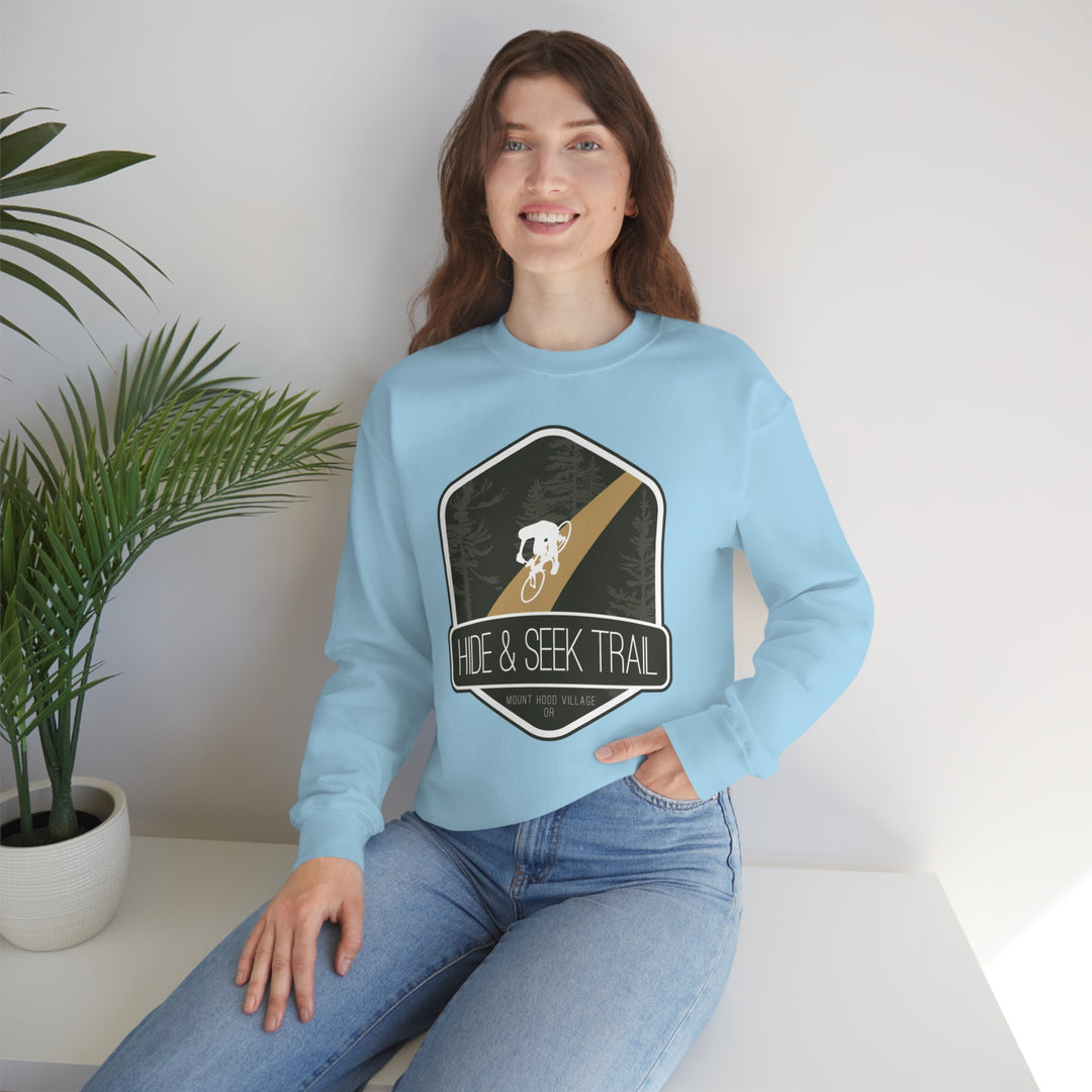 Hide and Seek Trail - Mount Hood Village, Oregon Unisex Heavy Blend Crewneck Sweatshirt