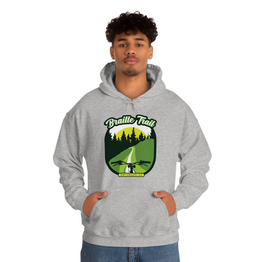 Braille Trail - Day Valley, CA Unisex Heavy Blend Hooded Sweatshirt