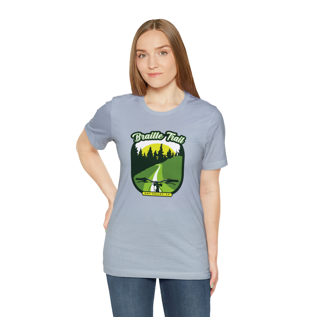 Braille Trail - Day Valley, CA Unisex Tee Shirt