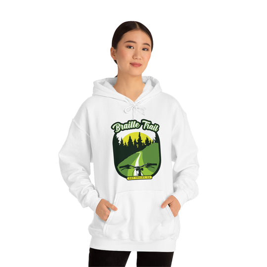 Braille Trail - Day Valley, CA Unisex Heavy Blend Hooded Sweatshirt