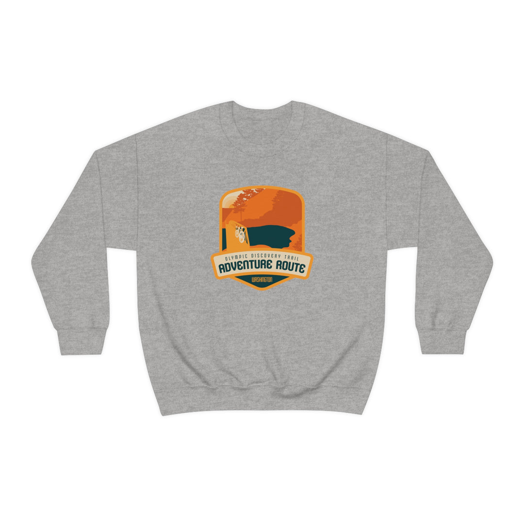 Olympic Discovery Trail Adventure Route - WA or Washington Unisex Heavy Blend Crewneck Sweatshirt