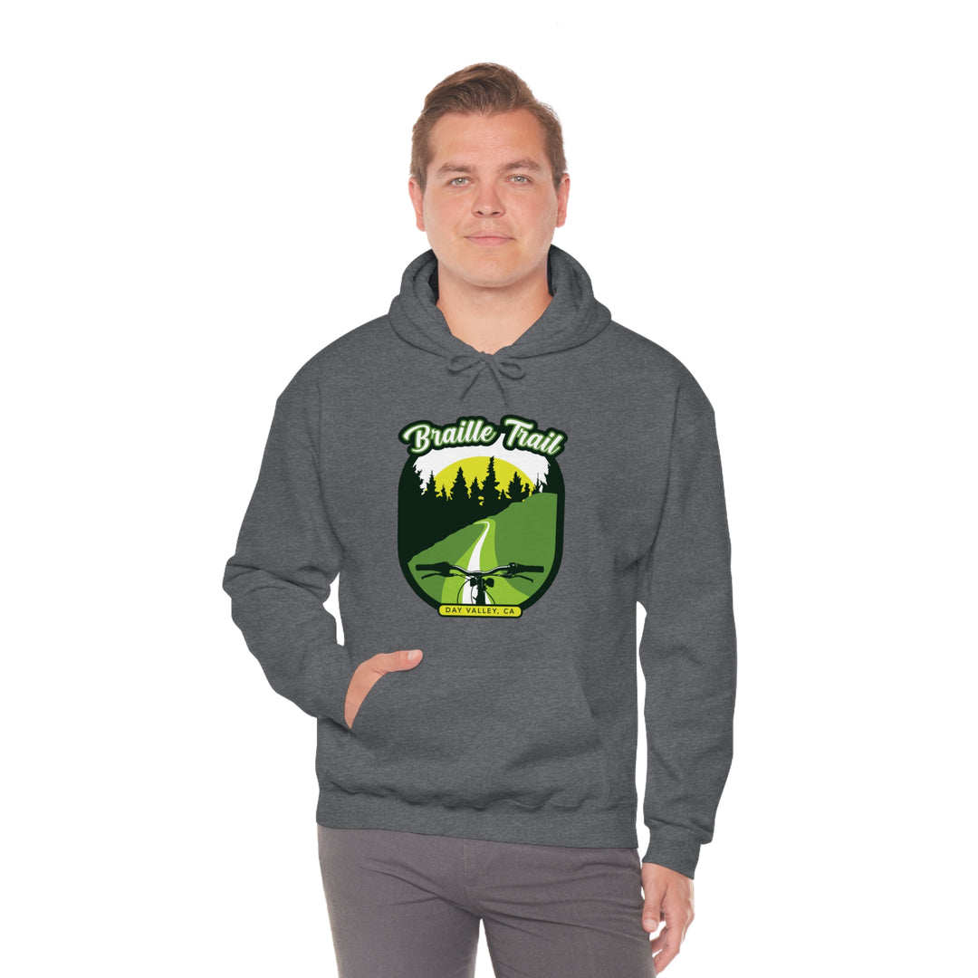 Braille Trail - Day Valley, CA Unisex Heavy Blend Hooded Sweatshirt