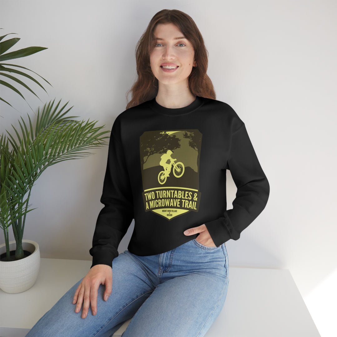 Two Turntables and a Microwave Trail - Mount Hood Village, OR Unisex Heavy Blend Crewneck Sweatshirt