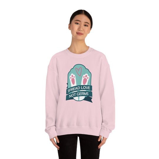 Spread love not Germs - Funny easter nurse Unisex Heavy Blend Crewneck Sweatshirt