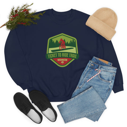 Ticket to Ride Trail - Washington State Unisex Heavy Blend Crewneck Sweatshirt