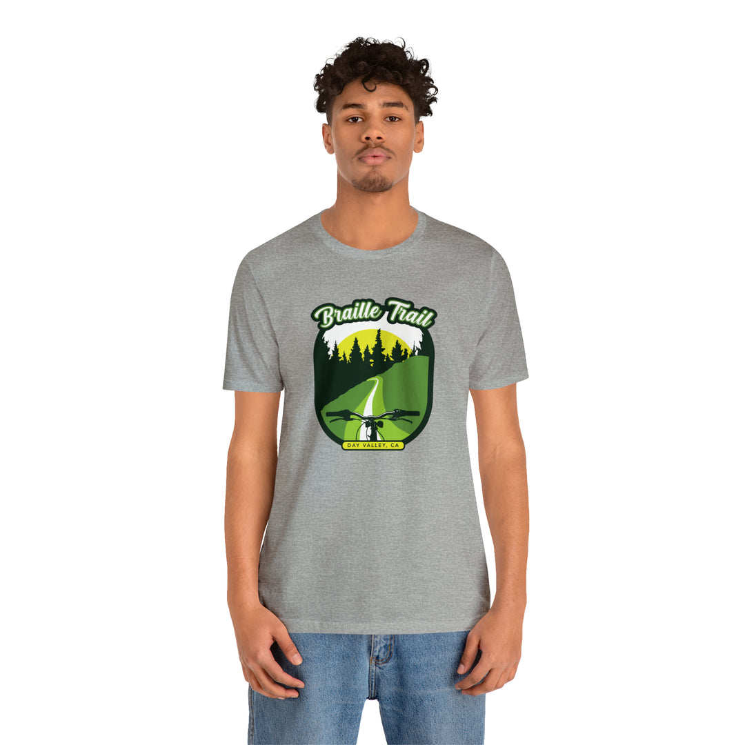 Braille Trail - Day Valley, CA Unisex Tee Shirt