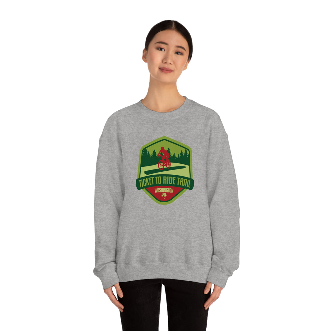 Ticket to Ride Trail - Washington State Unisex Heavy Blend Crewneck Sweatshirt