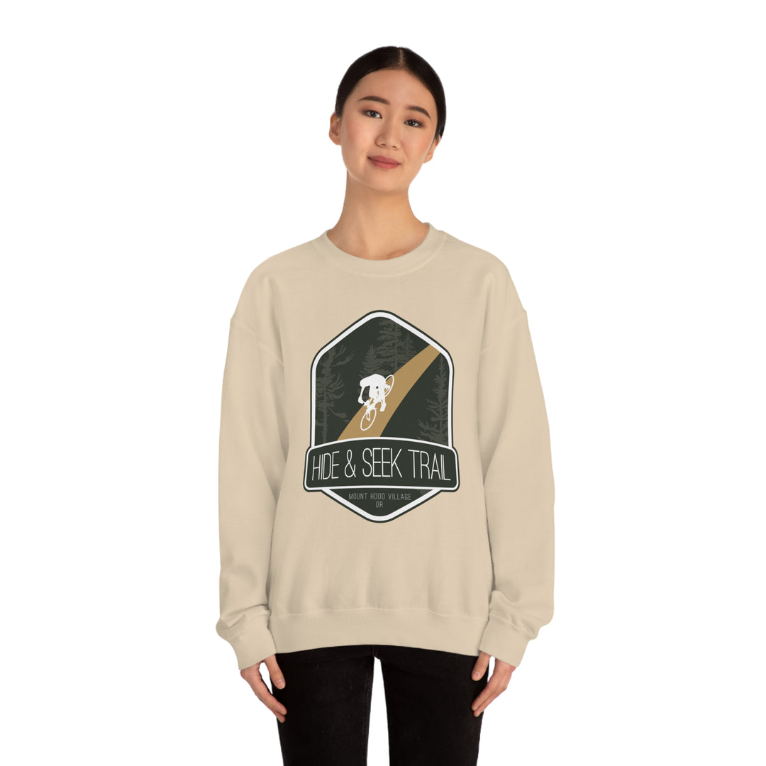 Hide and Seek Trail - Mount Hood Village, Oregon Unisex Heavy Blend Crewneck Sweatshirt