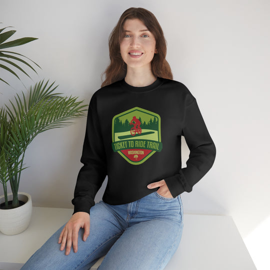 Ticket to Ride Trail - Washington State Unisex Heavy Blend Crewneck Sweatshirt