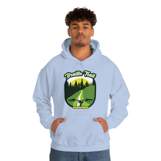 Braille Trail - Day Valley, CA Unisex Heavy Blend Hooded Sweatshirt