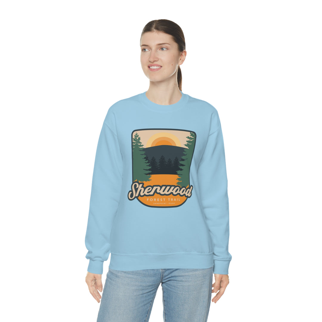 Sherwood Forest Trail - Sandpoint, Idaho Unisex Heavy Blend Crewneck Sweatshirt