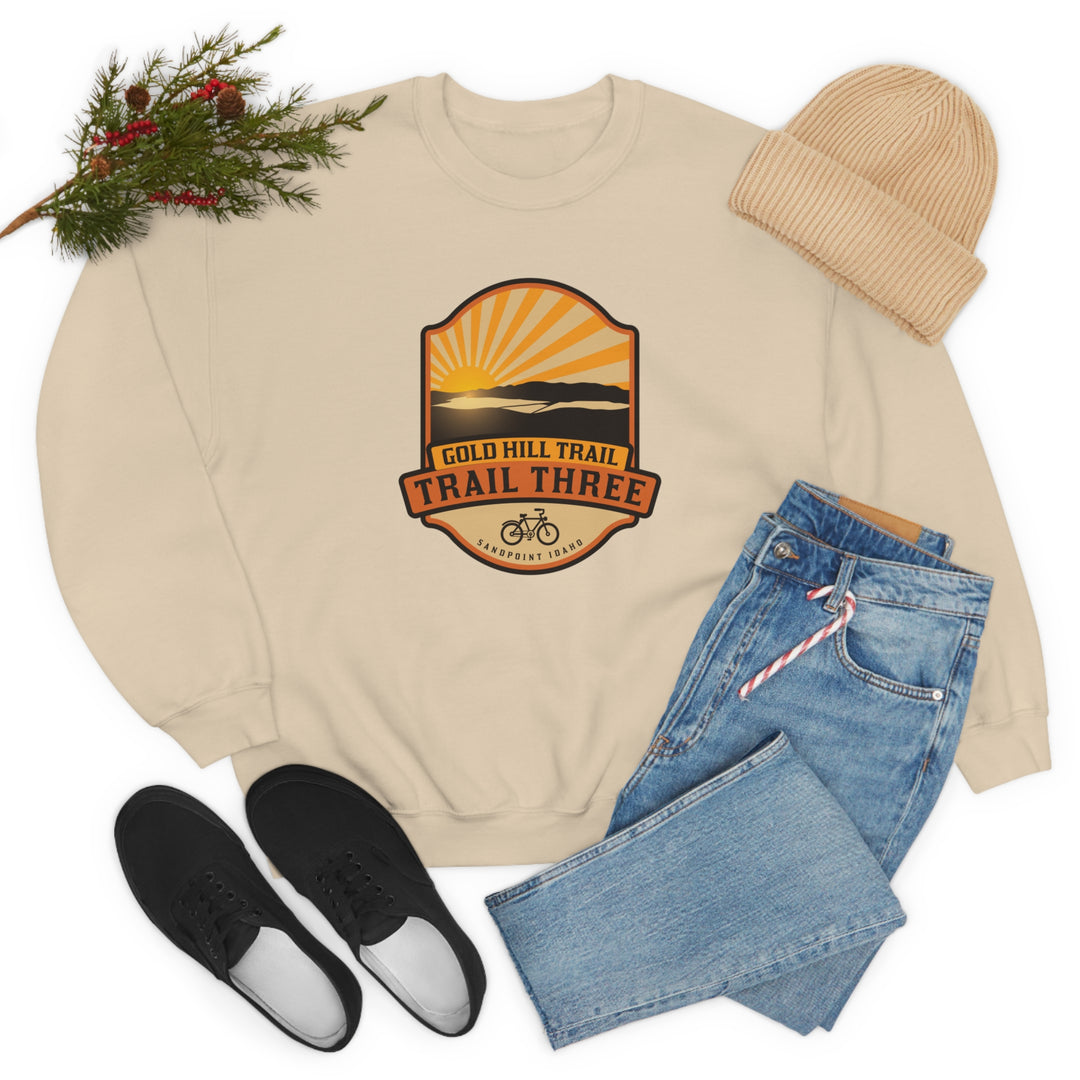 Gold Hill Trail (Trail 3) - Sandpoint, Idaho Unisex Heavy Blend Crewneck Sweatshirt