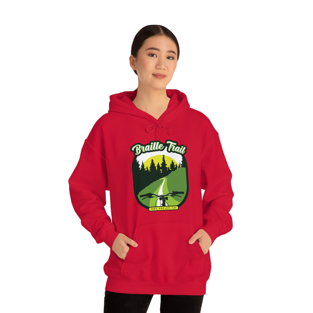 Braille Trail - Day Valley, CA Unisex Heavy Blend Hooded Sweatshirt