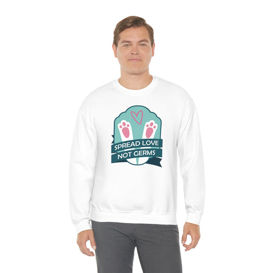 Spread love not Germs - Funny easter nurse Unisex Heavy Blend Crewneck Sweatshirt