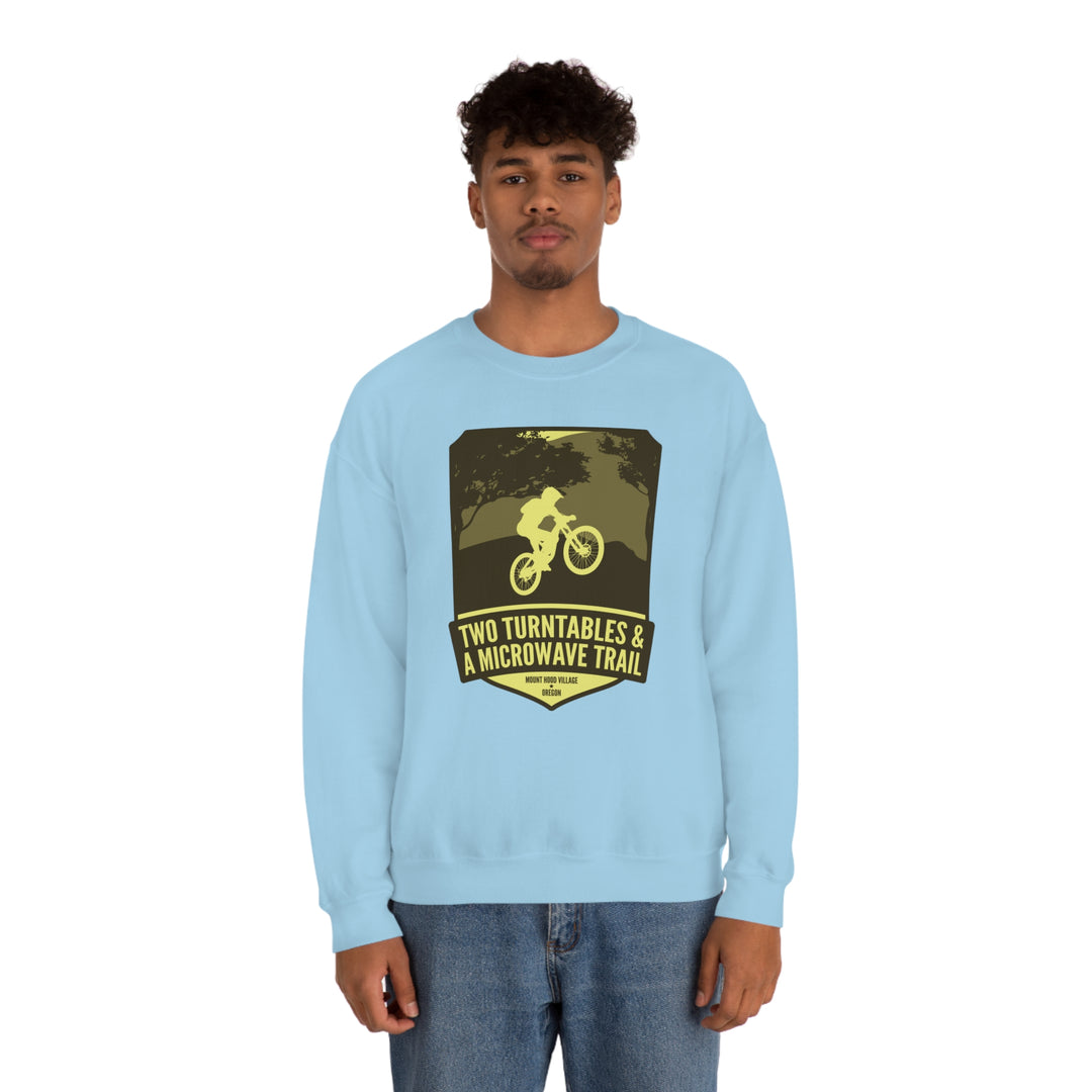 Two Turntables and a Microwave Trail - Mount Hood Village, OR Unisex Heavy Blend Crewneck Sweatshirt