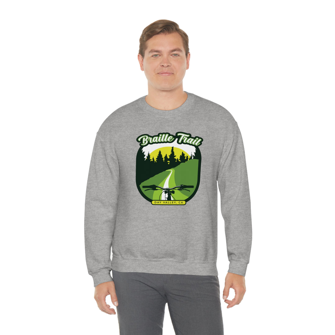 Braille Trail - Day Valley, CA Unisex Heavy Blend Crewneck Sweatshirt