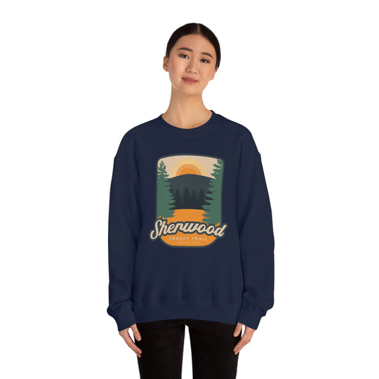 Sherwood Forest Trail - Sandpoint, Idaho Unisex Heavy Blend Crewneck Sweatshirt