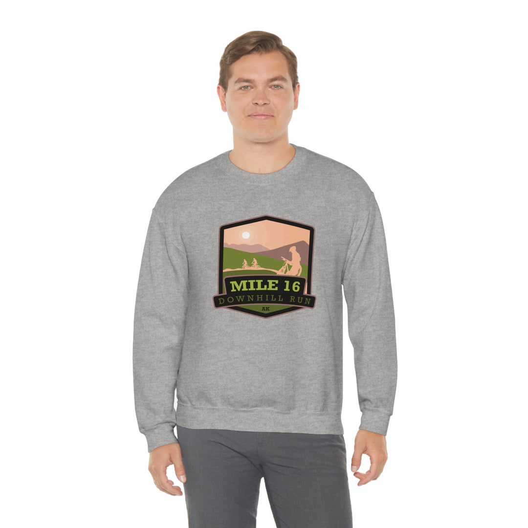 Mile 16 Downhill Run - Alaska Unisex Heavy Blend Crewneck Sweatshirt