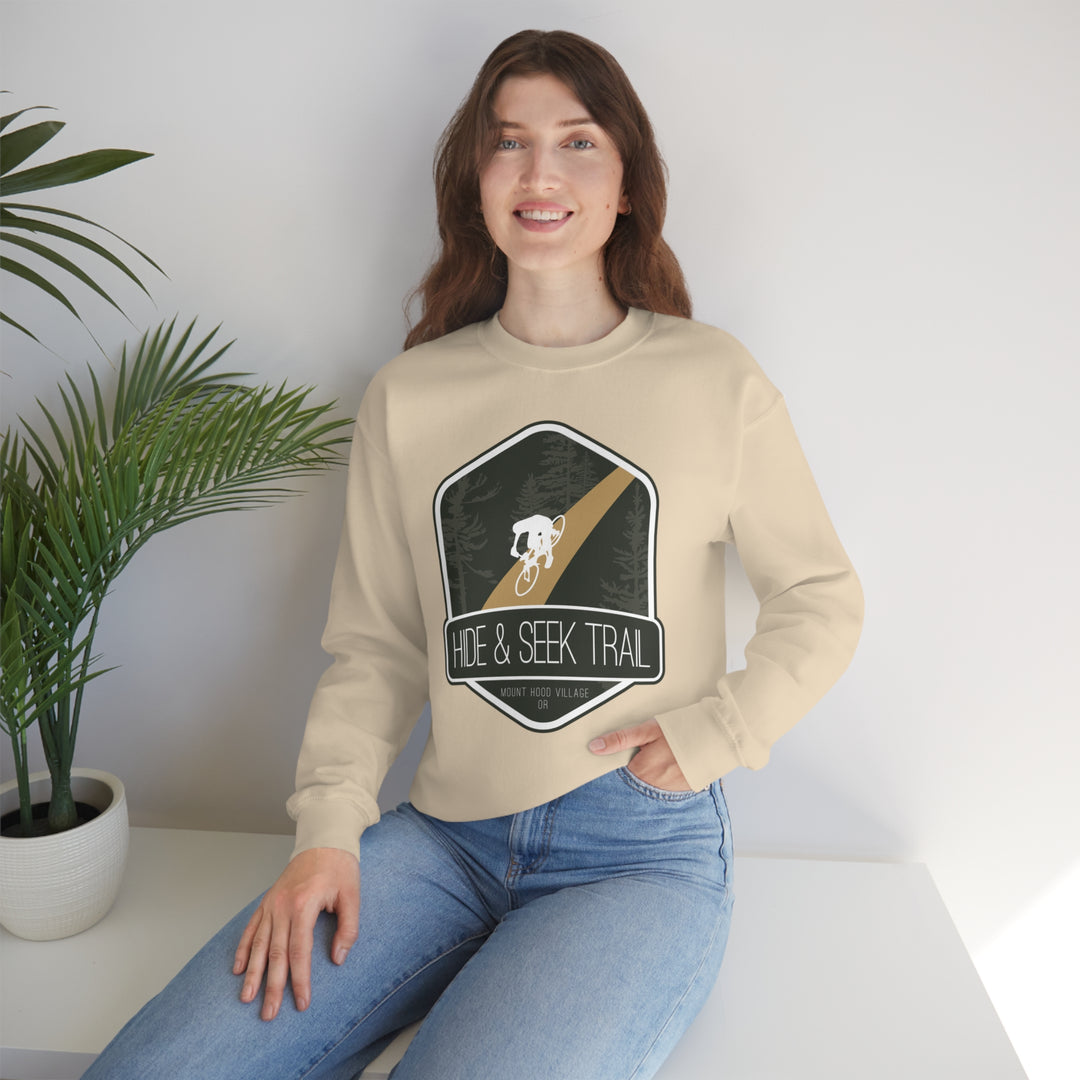 Hide and Seek Trail - Mount Hood Village, Oregon Unisex Heavy Blend Crewneck Sweatshirt