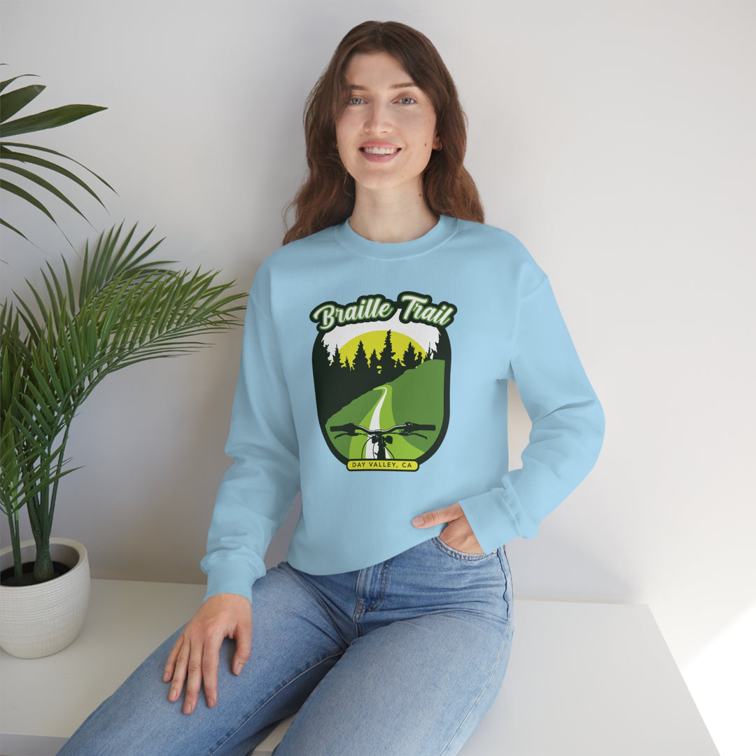 Braille Trail - Day Valley, CA Unisex Heavy Blend Crewneck Sweatshirt