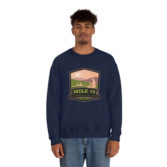 Mile 16 Downhill Run - Alaska Unisex Heavy Blend Crewneck Sweatshirt