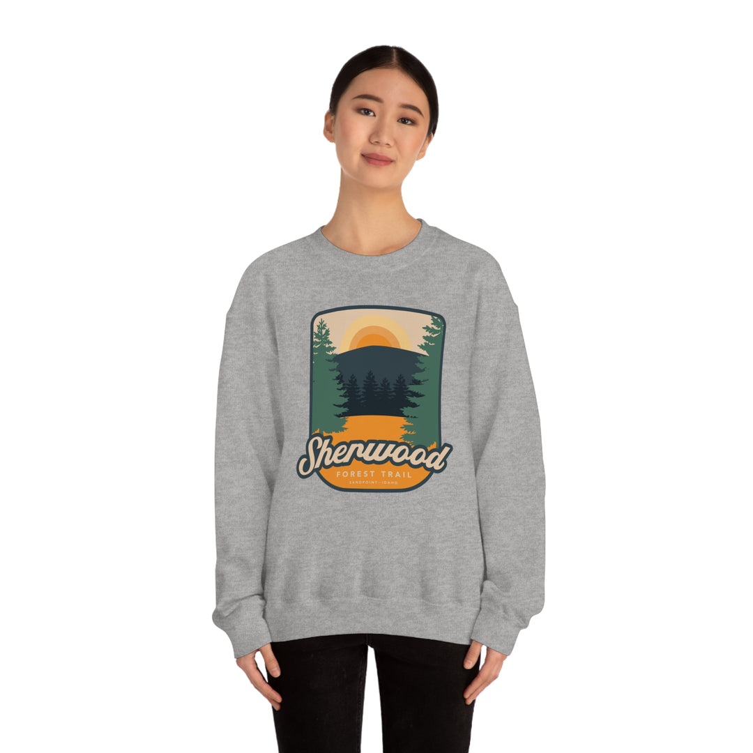 Sherwood Forest Trail - Sandpoint, Idaho Unisex Heavy Blend Crewneck Sweatshirt