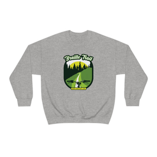 Braille Trail - Day Valley, CA Unisex Heavy Blend Crewneck Sweatshirt