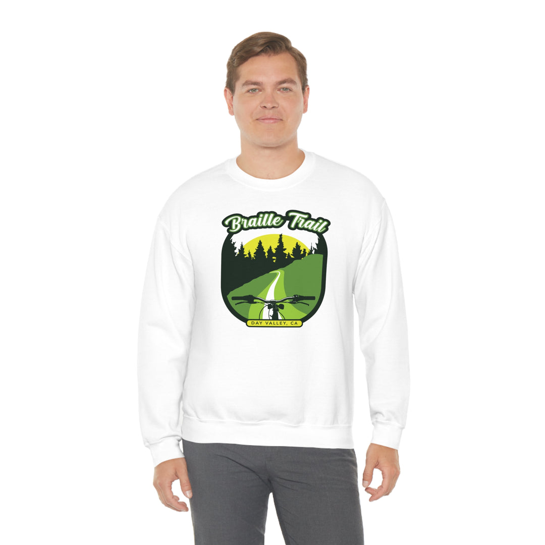 Braille Trail - Day Valley, CA Unisex Heavy Blend Crewneck Sweatshirt