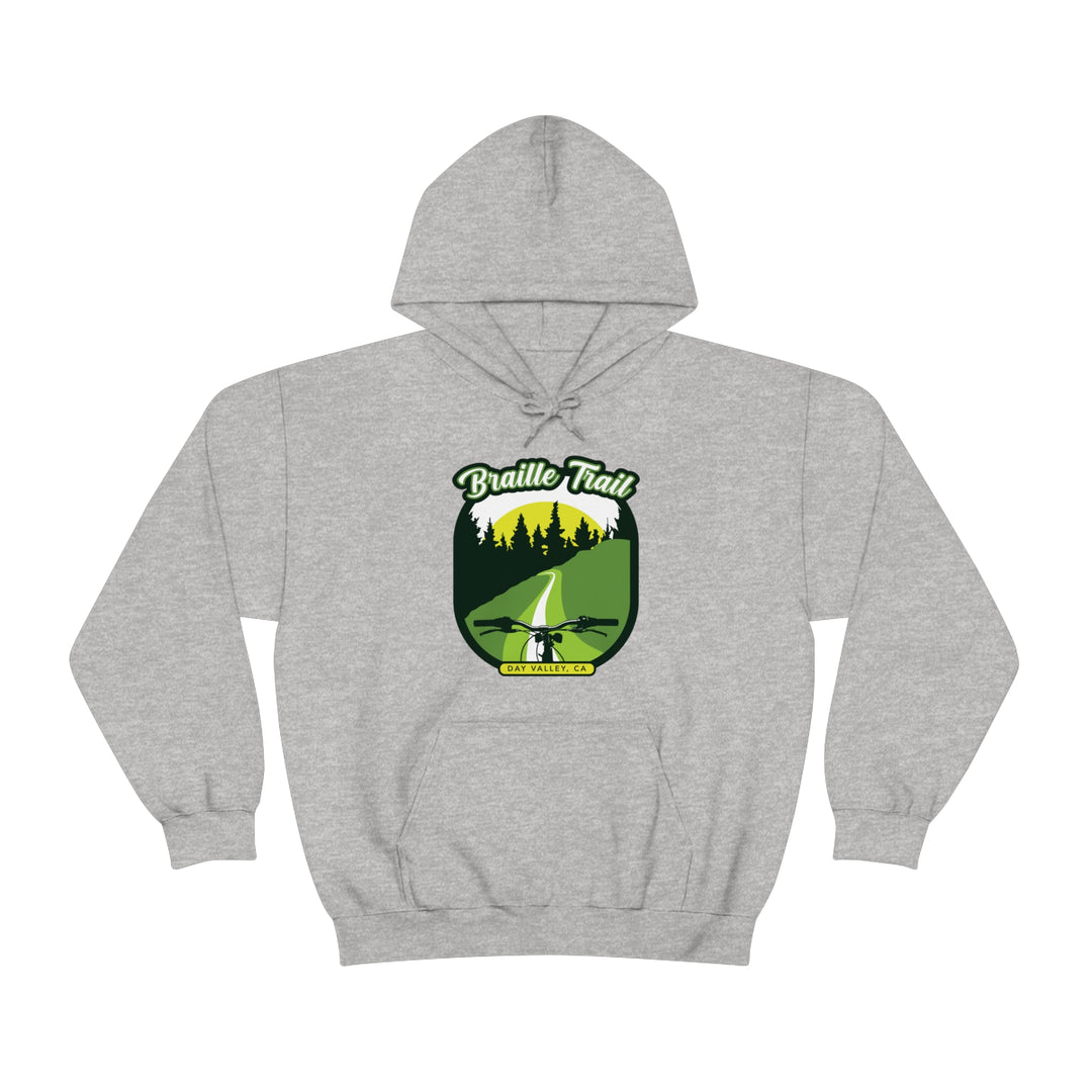 Braille Trail - Day Valley, CA Unisex Heavy Blend Hooded Sweatshirt