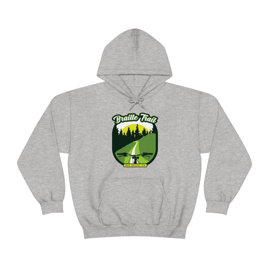 Braille Trail - Day Valley, CA Unisex Heavy Blend Hooded Sweatshirt