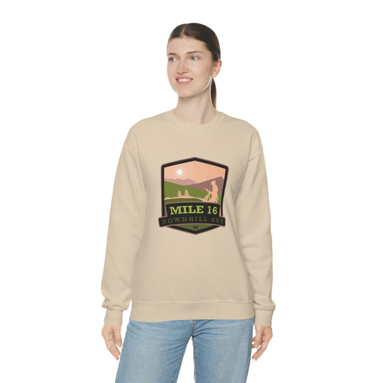 Mile 16 Downhill Run - Alaska Unisex Heavy Blend Crewneck Sweatshirt