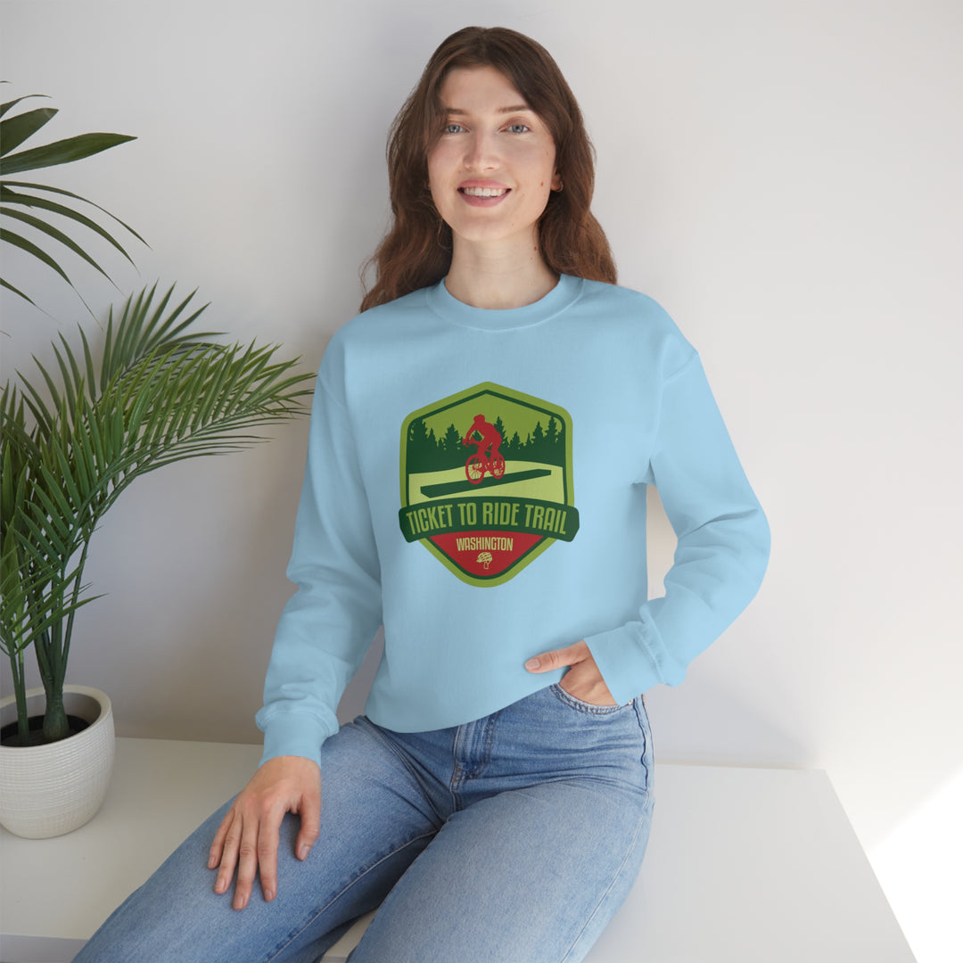 Ticket to Ride Trail - Washington State Unisex Heavy Blend Crewneck Sweatshirt