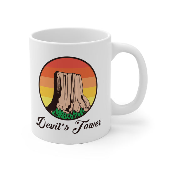 Devils Tower - Wyoming White Ceramic Mug