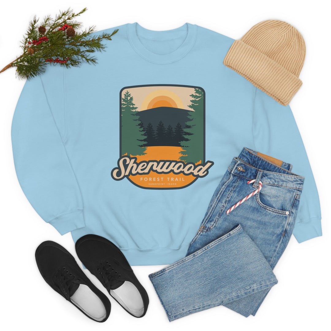 Sherwood Forest Trail - Sandpoint, Idaho Unisex Heavy Blend Crewneck Sweatshirt