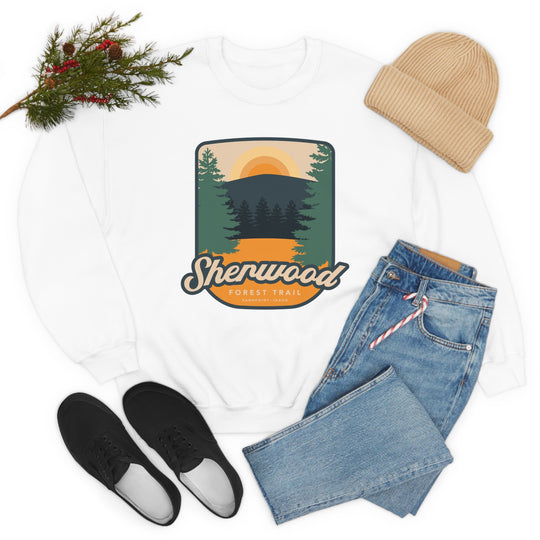 Sherwood Forest Trail - Sandpoint, Idaho Unisex Heavy Blend Crewneck Sweatshirt