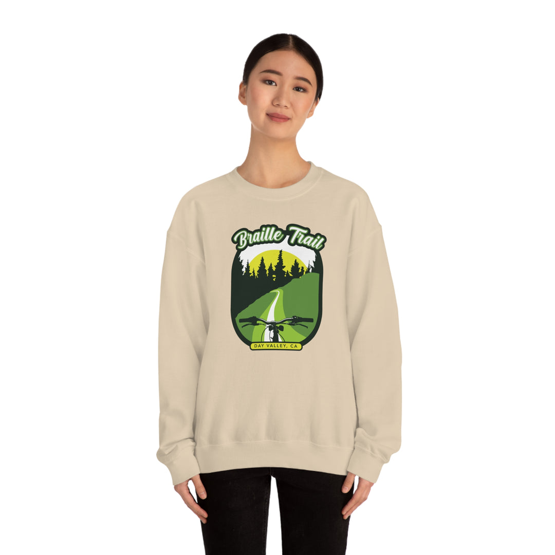 Braille Trail - Day Valley, CA Unisex Heavy Blend Crewneck Sweatshirt