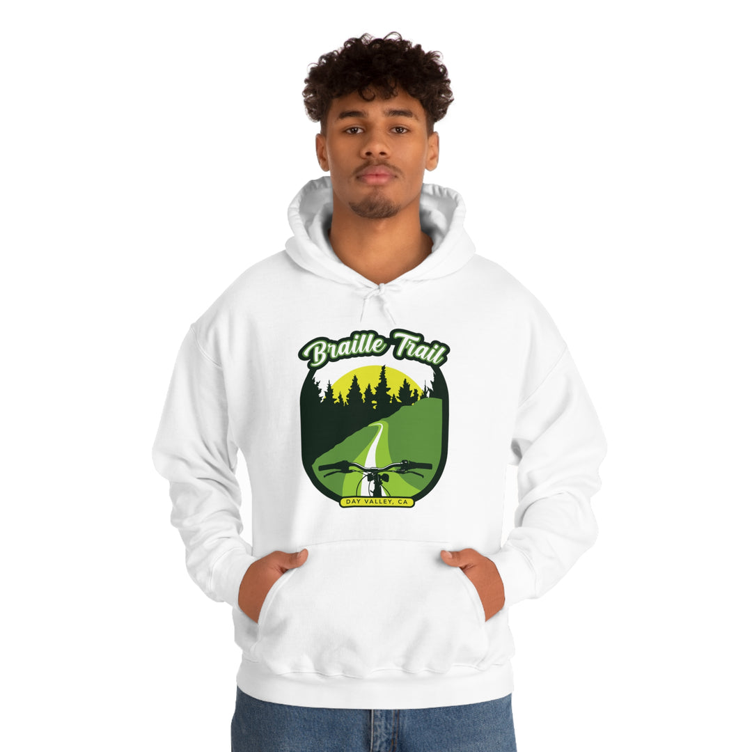 Braille Trail - Day Valley, CA Unisex Heavy Blend Hooded Sweatshirt